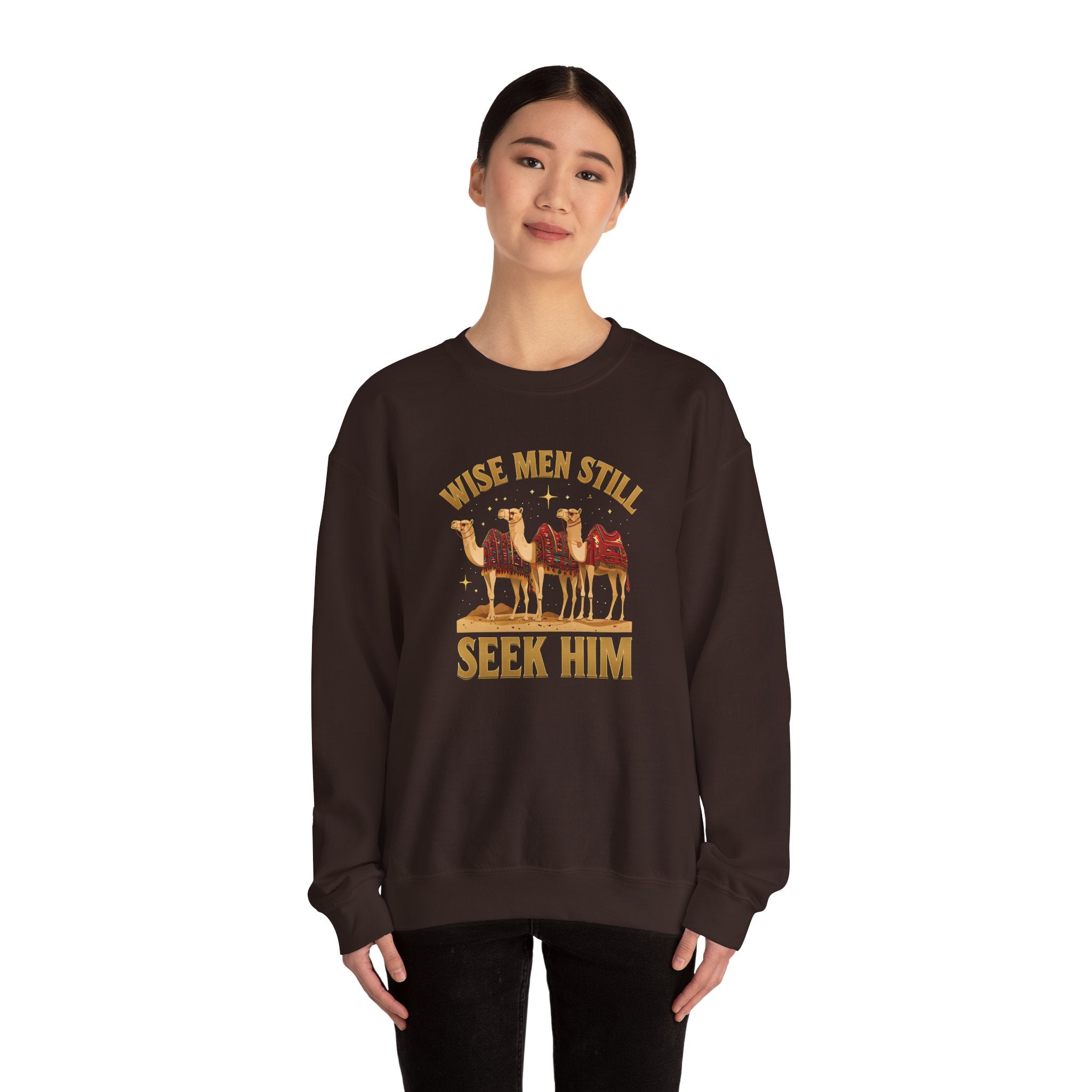 Wise Men Still Seek Him Gildan Unisex Crewneck Sweatshirt | Gift for Men | Religious Holiday Apparel