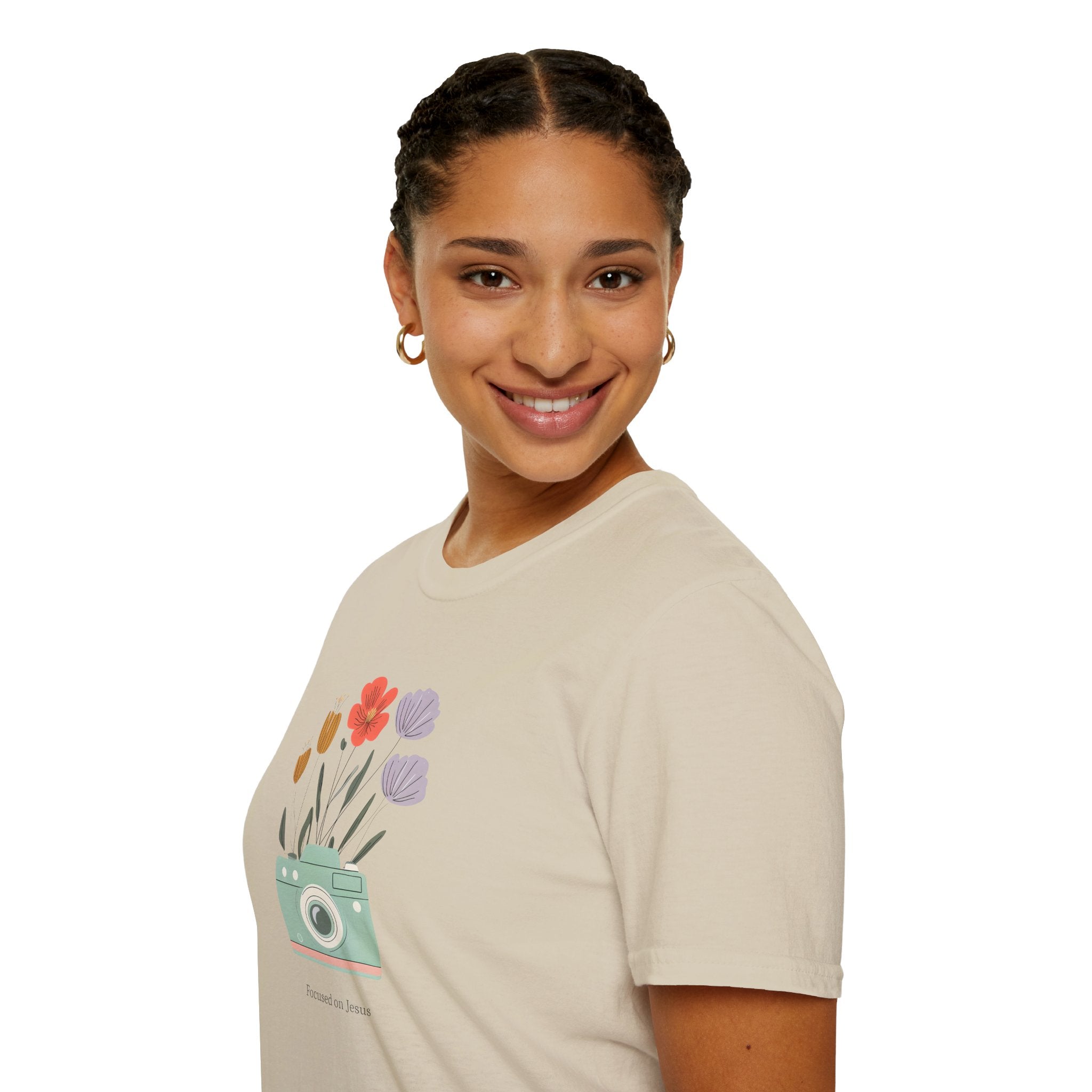 Focused on God Gildan Christian T Shirt | Faith Based Unisex Crewneck Tee | Christian Gift for her