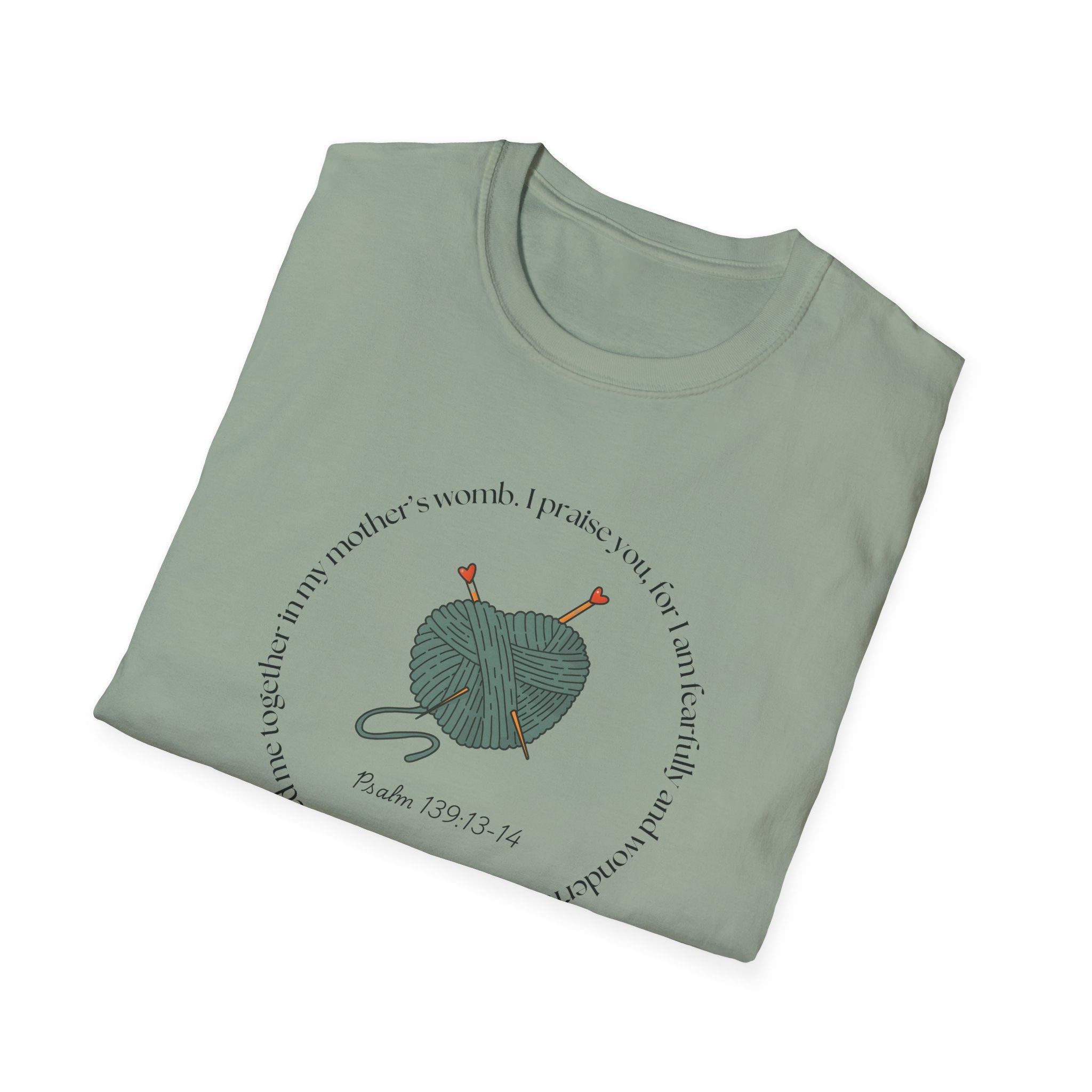 Psalm 139:13-14 Gildan Unisex Christian T-Shirt | Fearfully Wonderfully Made Tee | Christian Gift