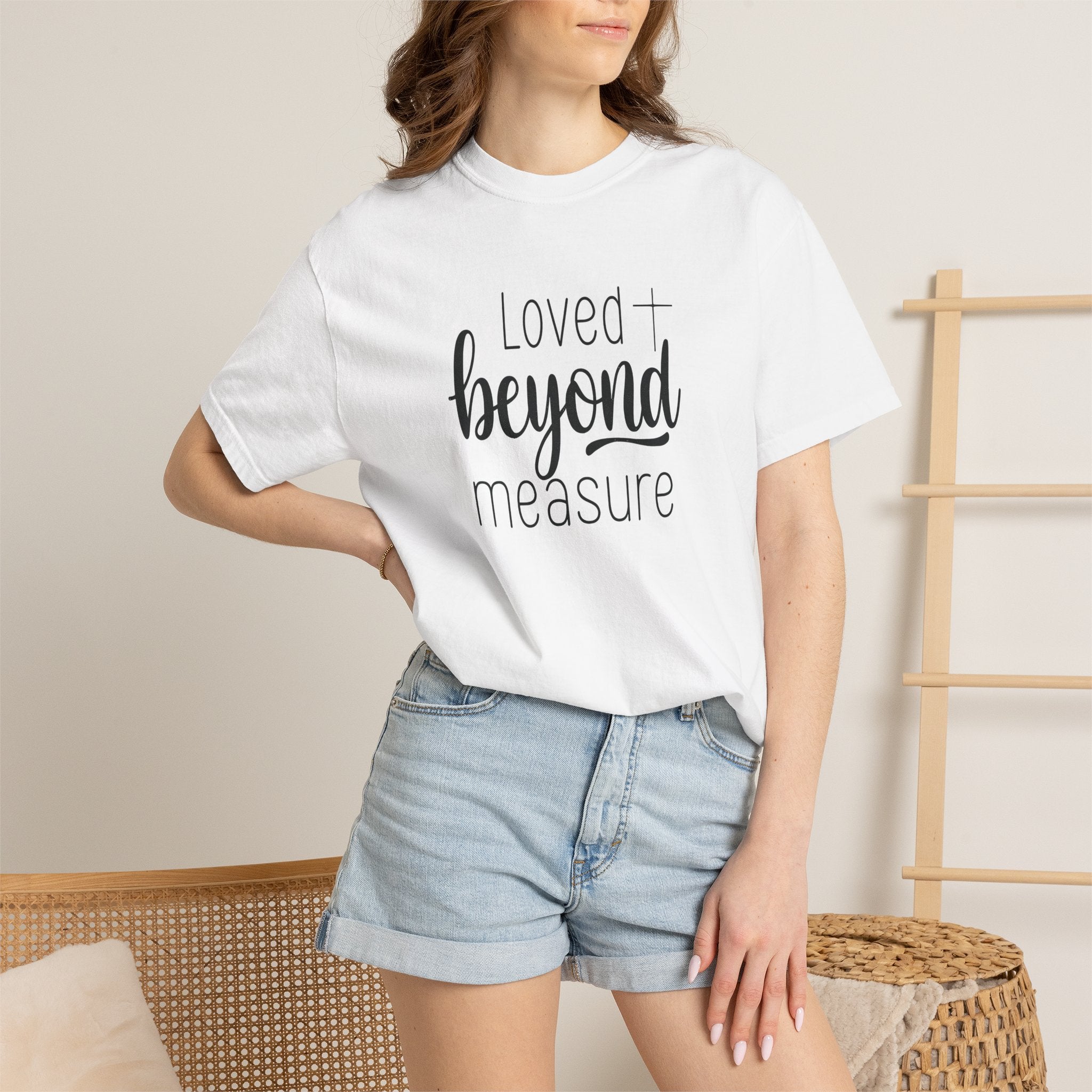 Loved Beyond Measure Unisex Garment-Dyed T-Shirt Soft Cotton Faith Shirt Christian Gift Tee S–4XL