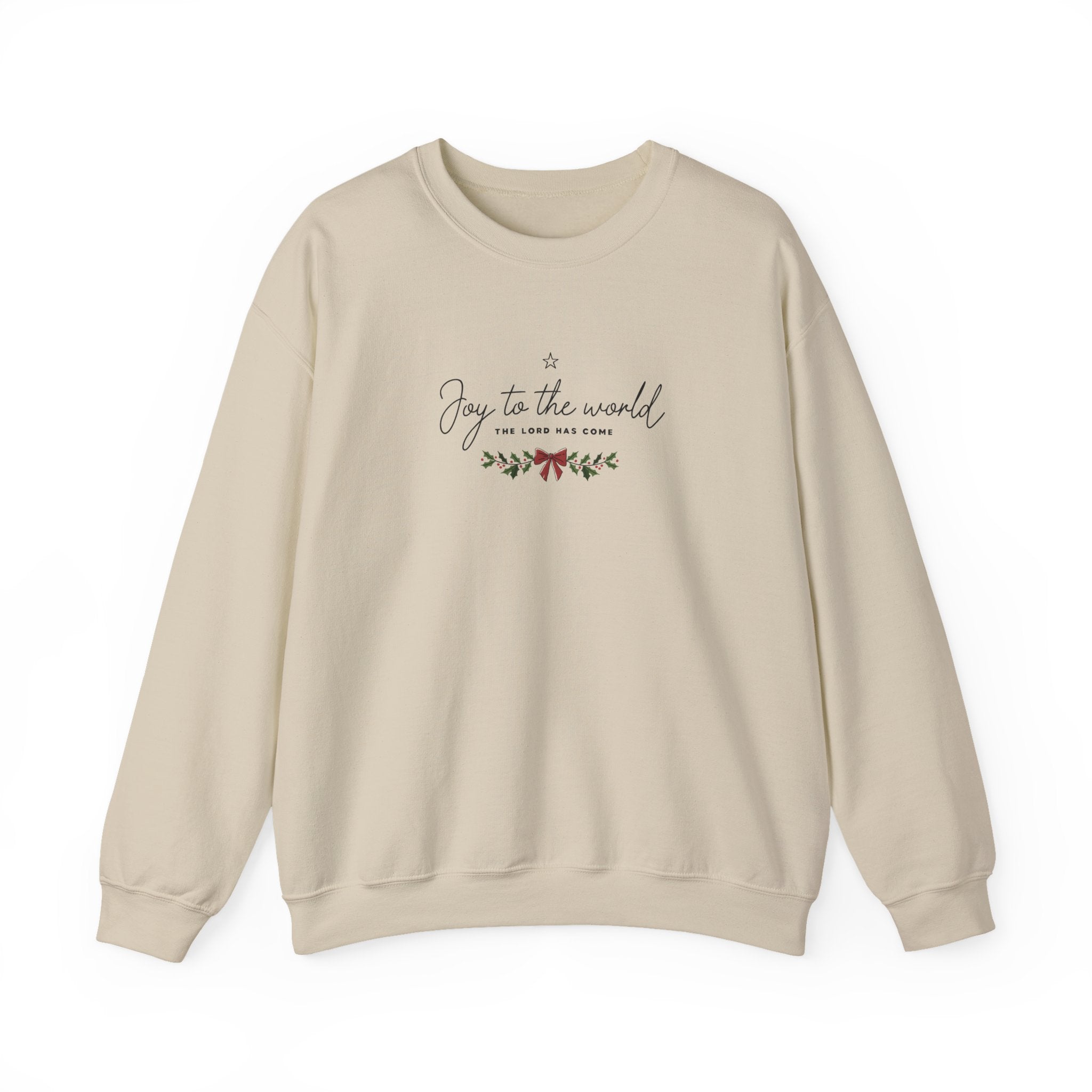 Joy to the World Gildan Unisex Sweatshirt | Faith Crewneck Pullover | Holiday Cozy Winter Gift Top
