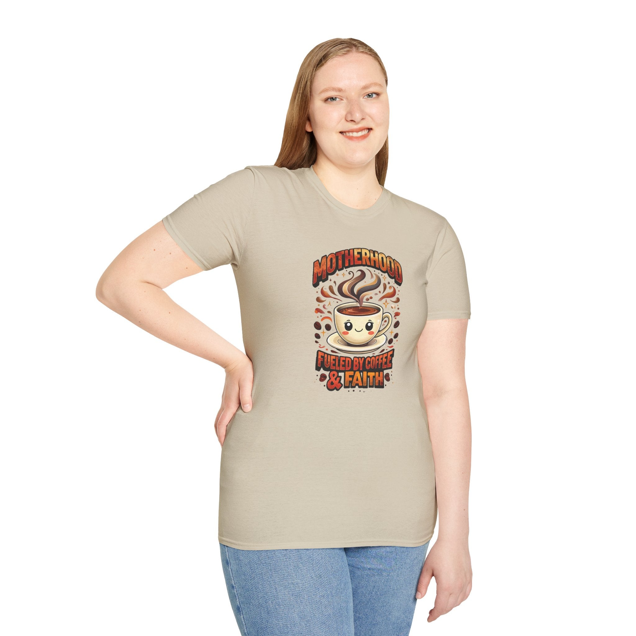 Motherhood Fueled By Coffee & Faith Gildan tshirt | Christian Mom Shirt and gift