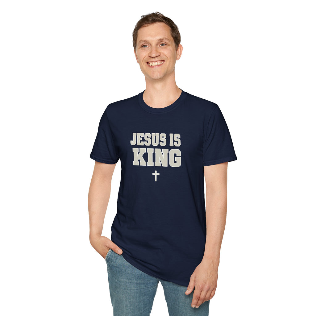 Jesus is King Unisex Gildan Softstyle T-Shirt | Christian Faith Apparel | Christian Gifts