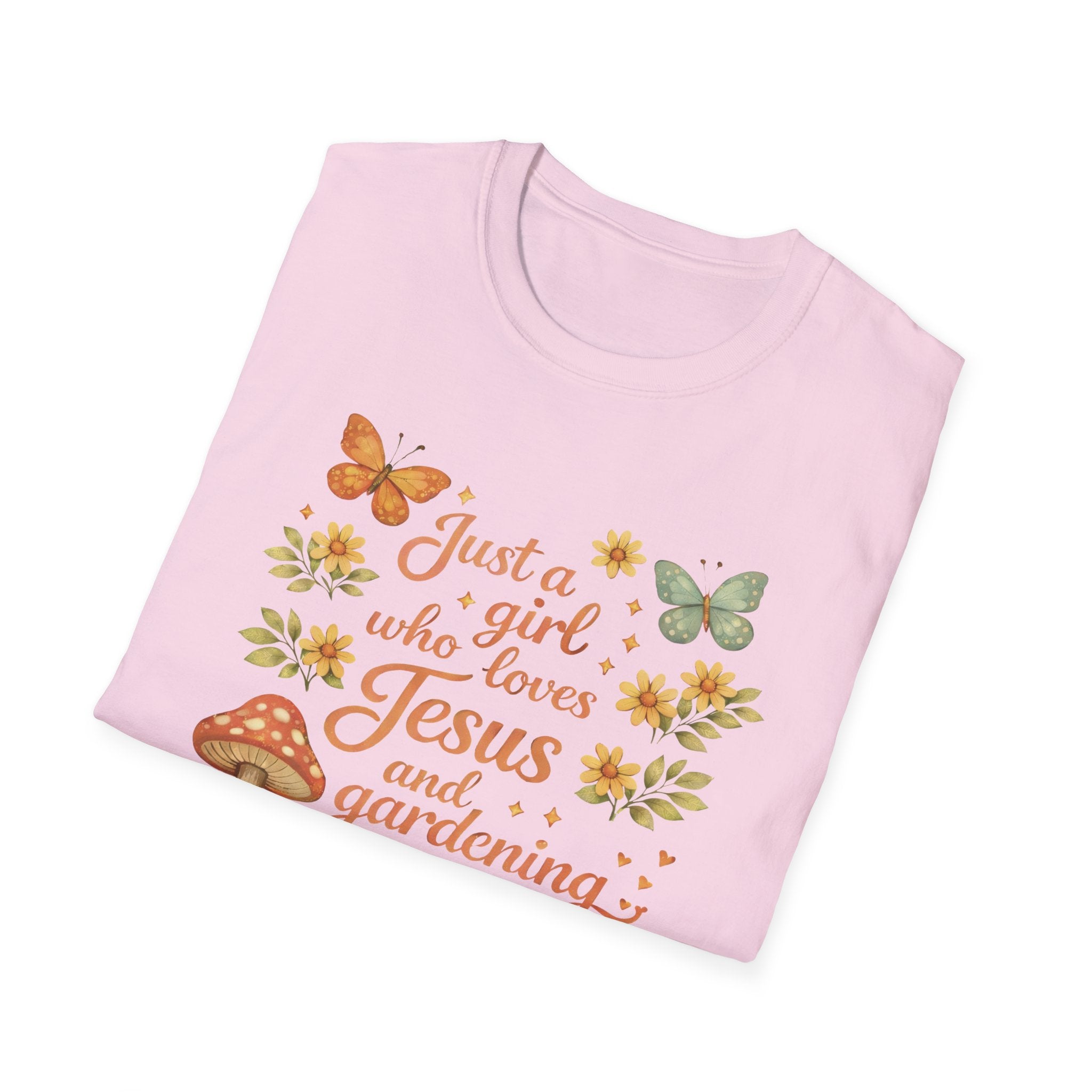 Just A Girl Who Loves Jesus and Gardening Gildan Unisex Tshirt | Christian Gardening T-Shirt | Faith Shirt | Cotton Tee