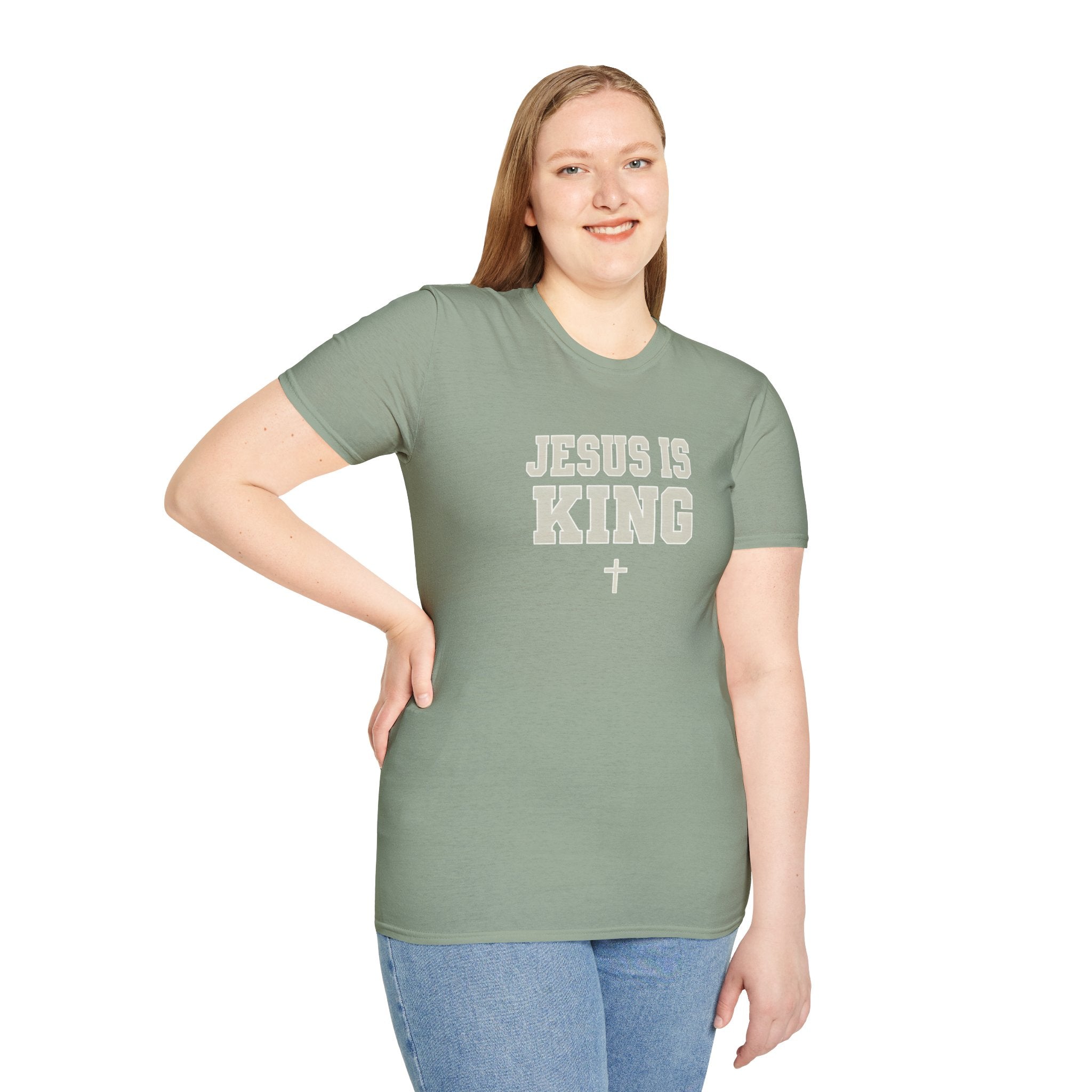 Jesus is King Unisex Gildan Softstyle T-Shirt | Christian Faith Apparel | Christian Gifts