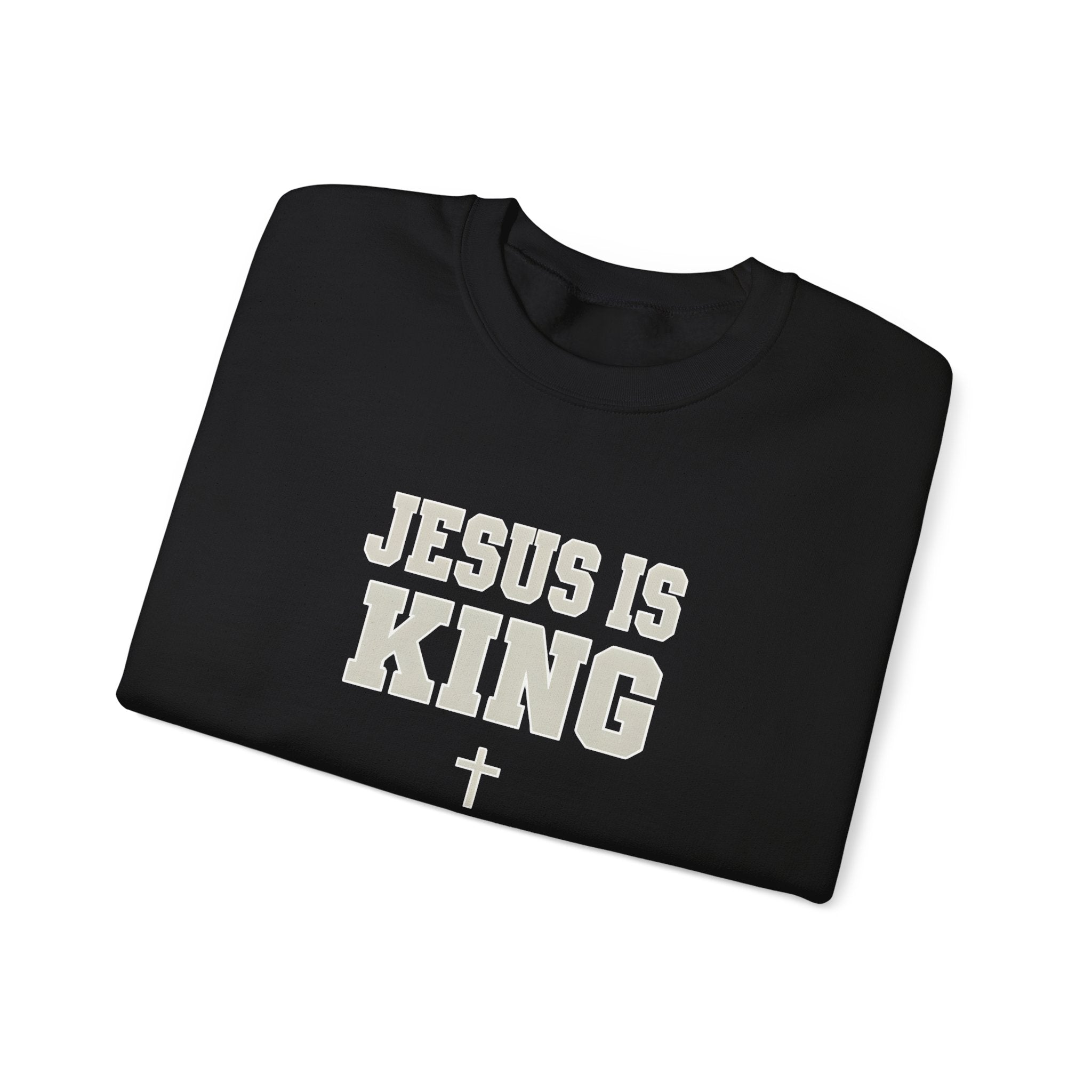 Jesus is King Gildan Unisex Crewneck Sweatshirt | Christian Apparel | Inspirational Gift | Cozy Everyday Wear
