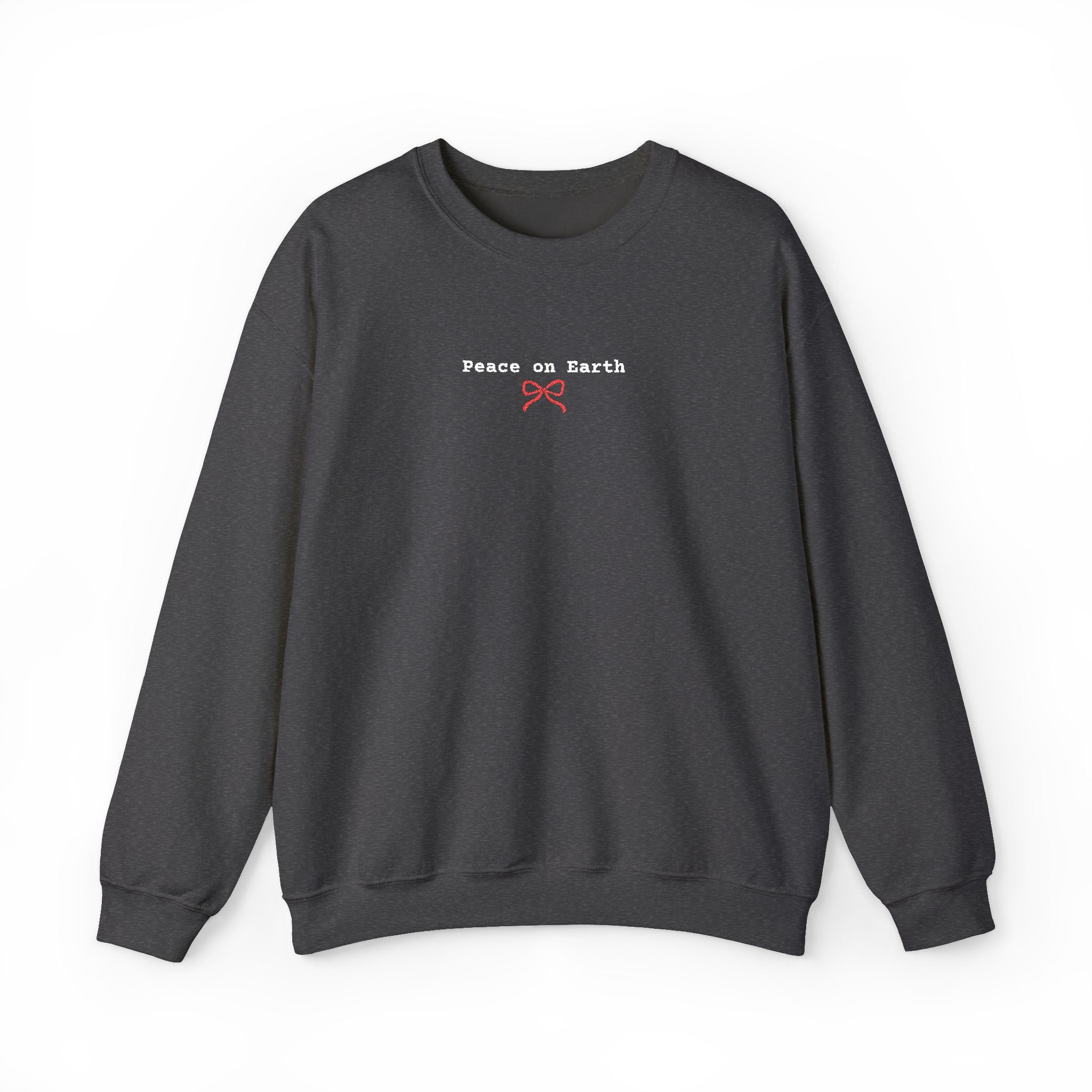 Peace on Earth Christian Embroidered Crewneck Gildan Unisex Sweatshirt | Faith Gift