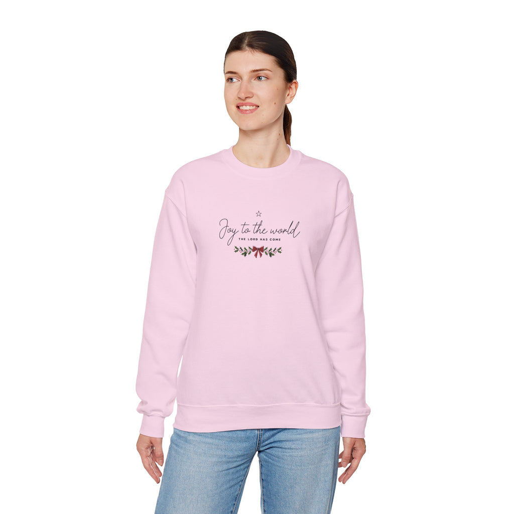 Joy to the World Gildan Unisex Sweatshirt | Faith Crewneck Pullover | Holiday Cozy Winter Gift Top