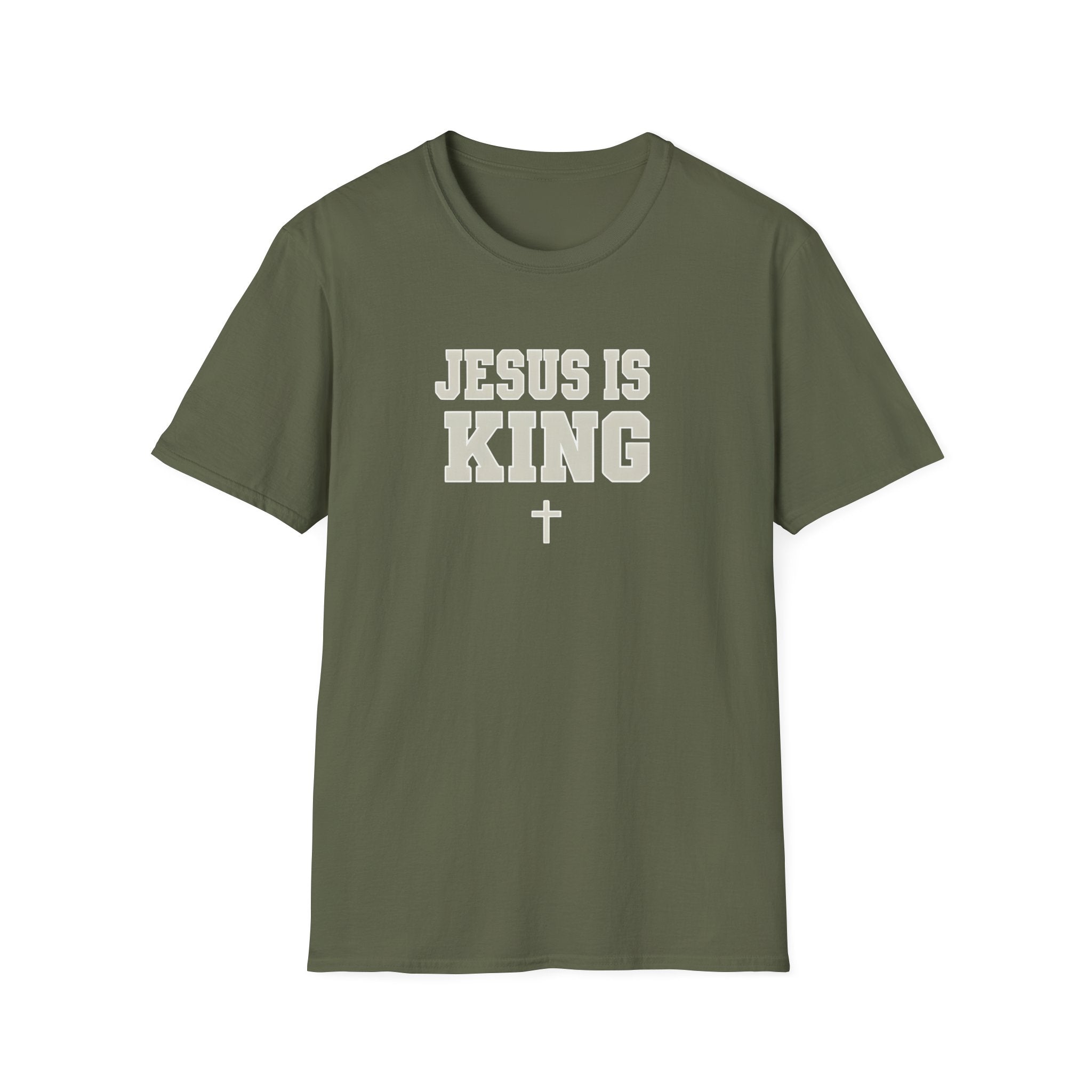 Jesus is King Unisex Gildan Softstyle T-Shirt | Christian Faith Apparel | Christian Gifts
