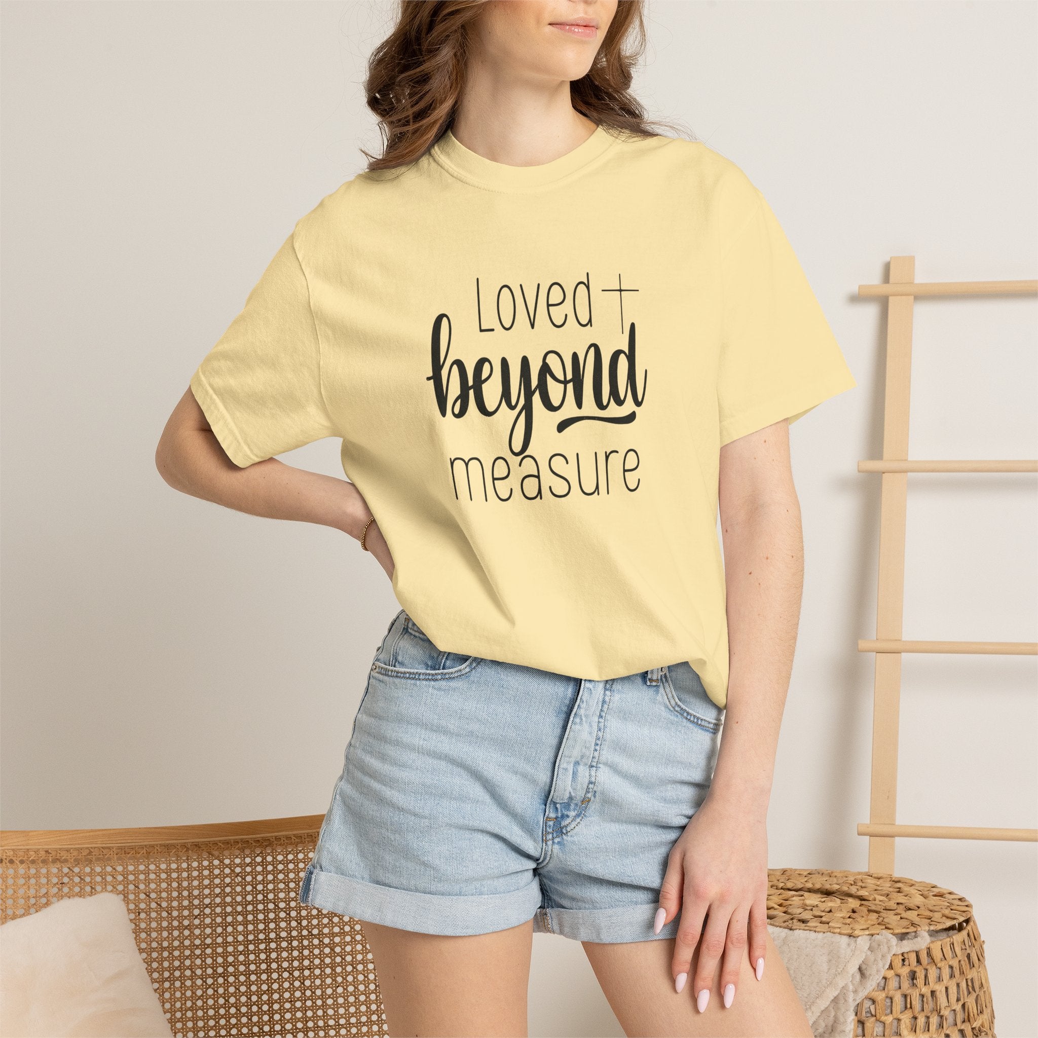 Loved Beyond Measure Unisex Garment-Dyed T-Shirt Soft Cotton Faith Shirt Christian Gift Tee S–4XL