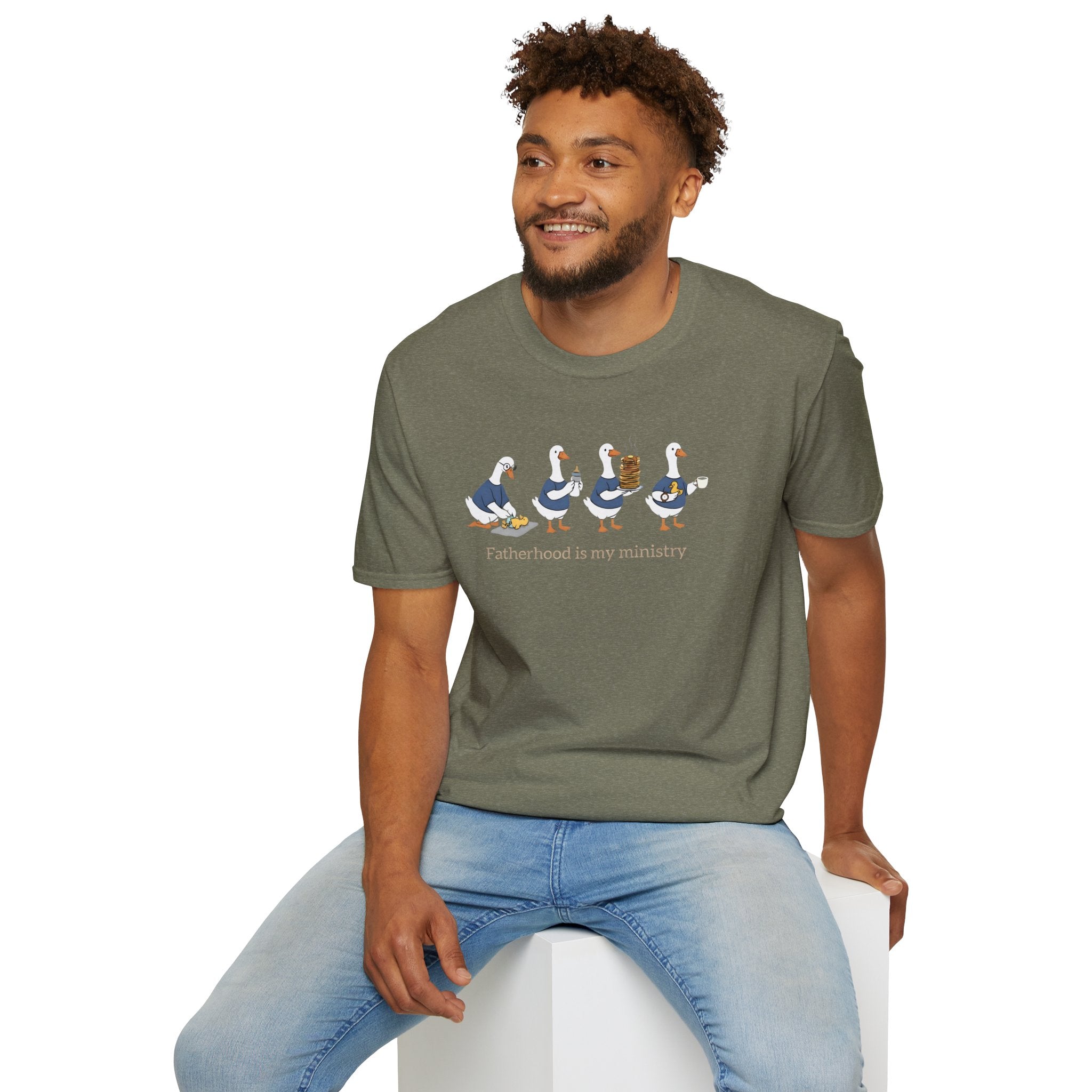 Fatherhood Is My Ministry Gildan T-Shirt | Christian Dad Gift | Faith-Based Tee
