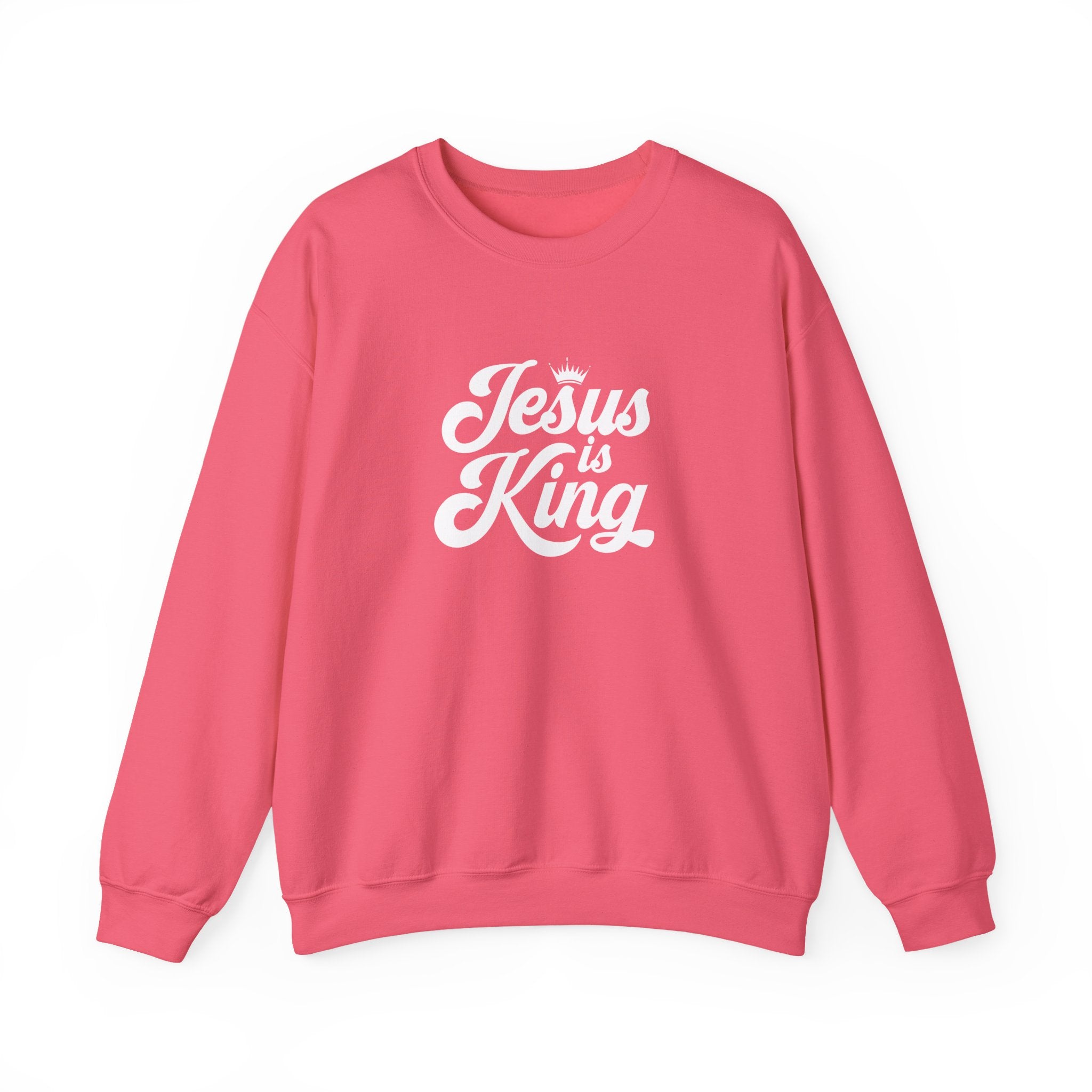 Jesus Is King Christian Gildan Unisex Crewneck Sweatshirt | Faith Apparel |  Religious Gift