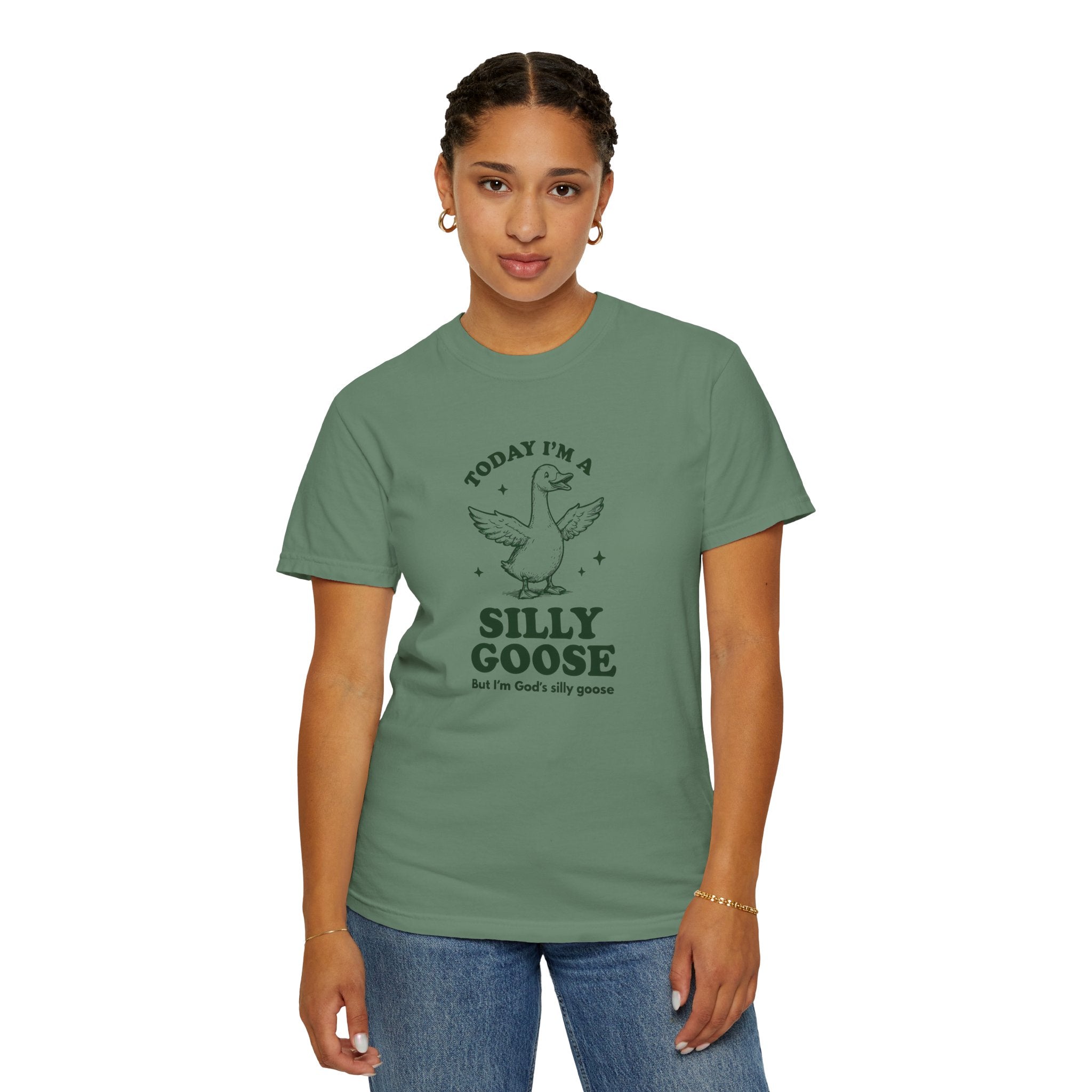 God’s Silly Goose without the tie | Unisex Garment Dyed Comfort Colors | Christian Graphic T-shirt | S-4XL
