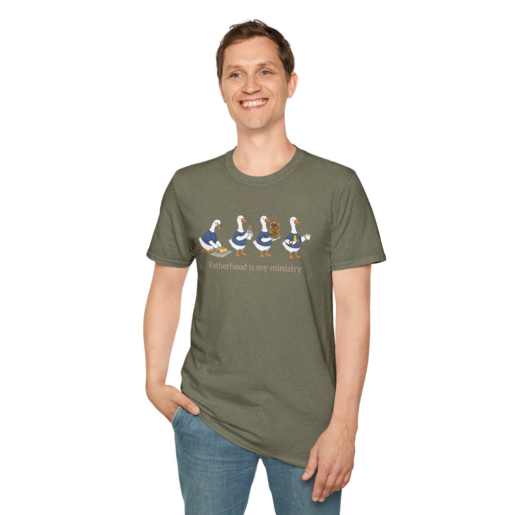Fatherhood Is My Ministry Gildan T-Shirt | Christian Dad Gift | Faith-Based Tee