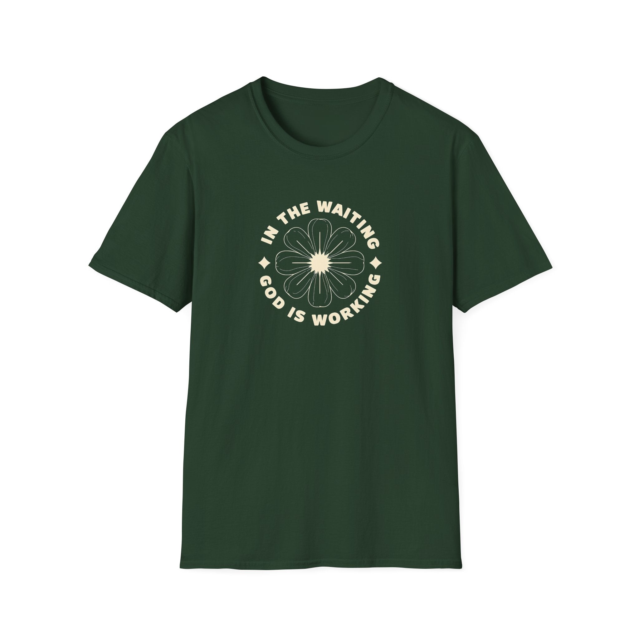 In the Waiting God Is Working Christian Gildan Unisex T-shirt | Women’s Faith Graphic Tee