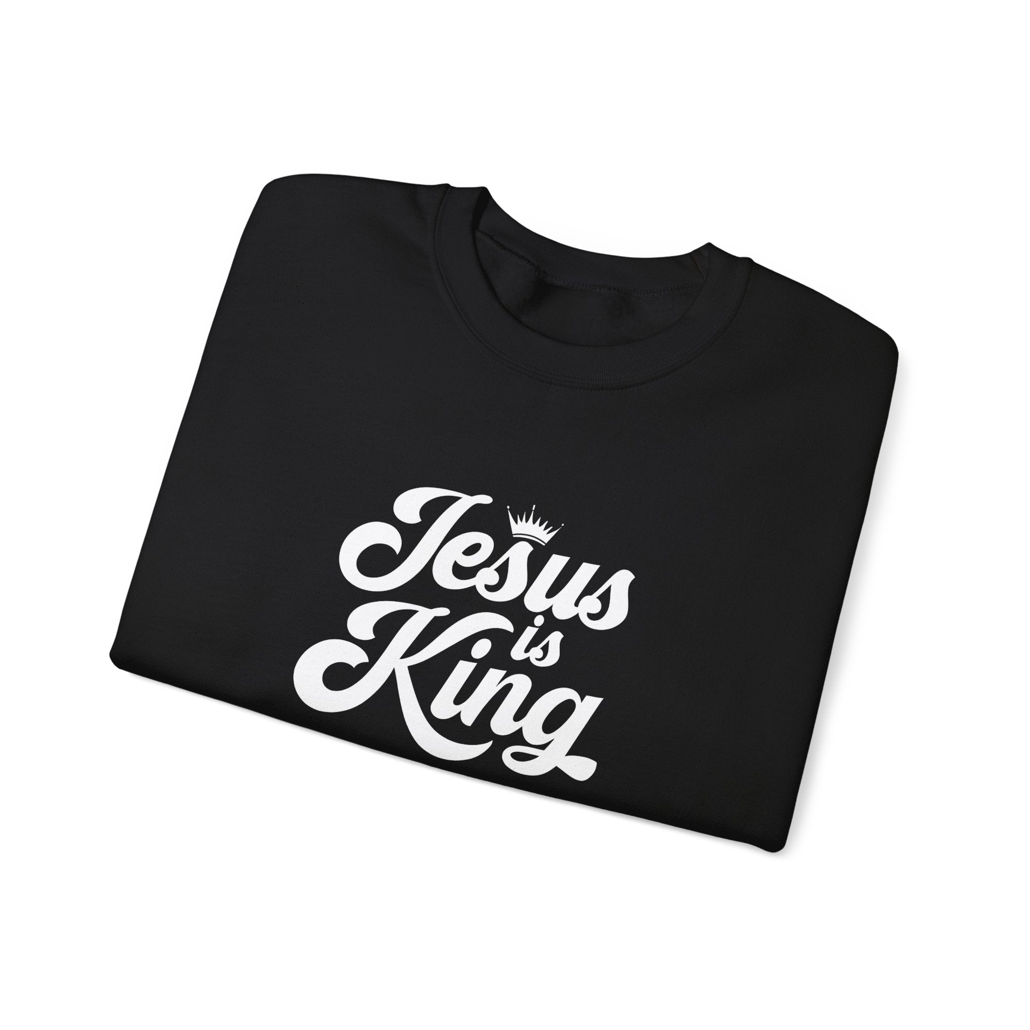 Jesus Is King Christian Gildan Unisex Crewneck Sweatshirt | Faith Apparel |  Religious Gift