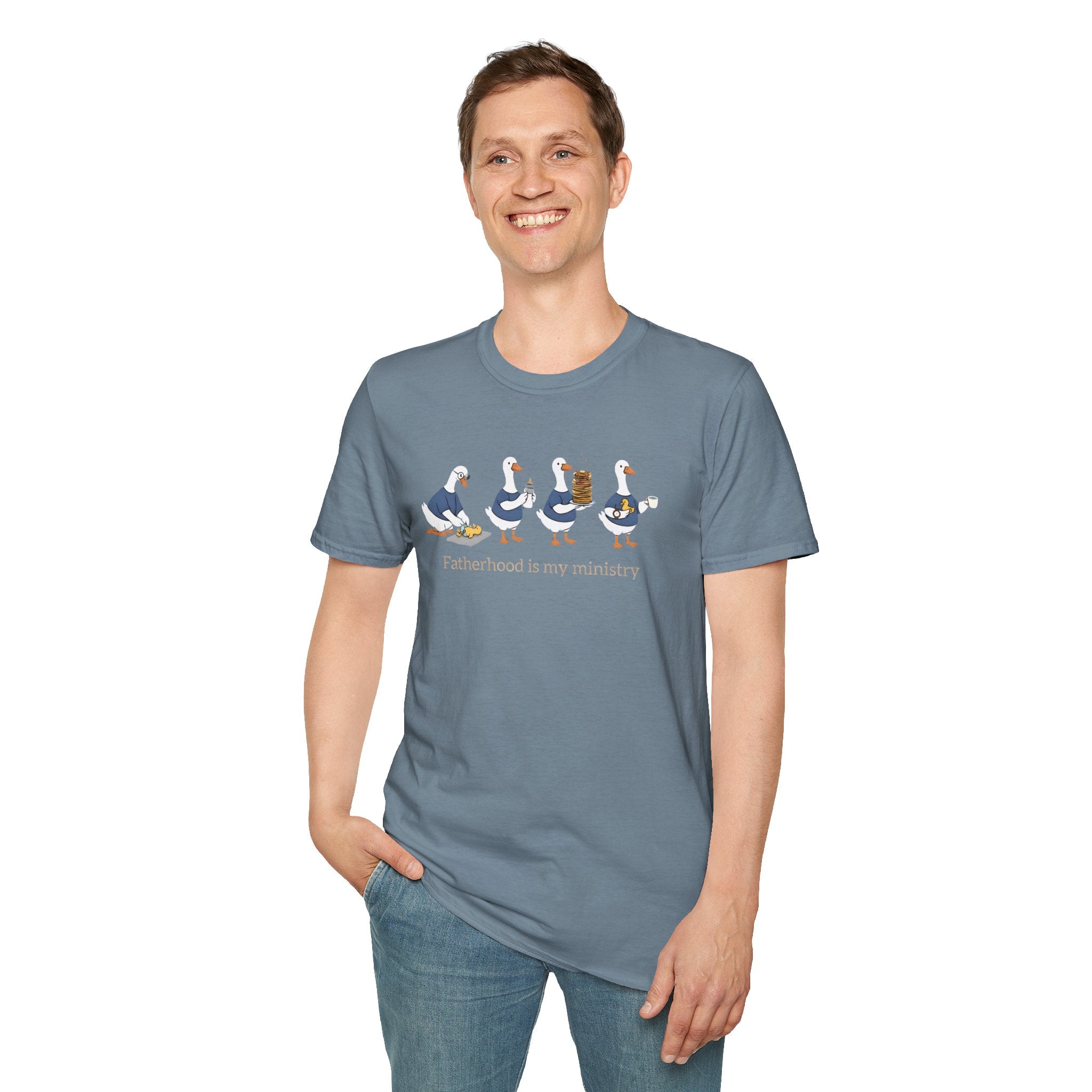 Fatherhood Is My Ministry Gildan T-Shirt | Christian Dad Gift | Faith-Based Tee