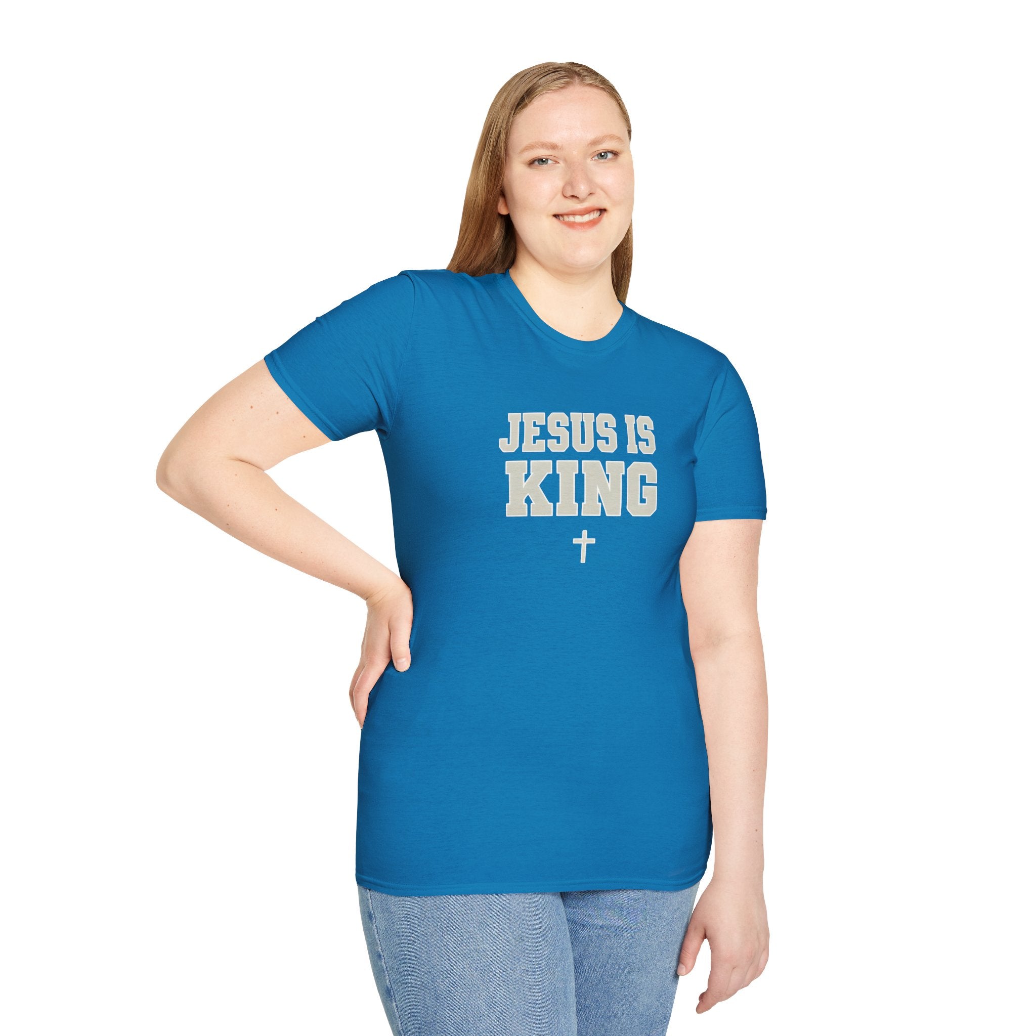 Jesus is King Unisex Gildan Softstyle T-Shirt | Christian Faith Apparel | Christian Gifts