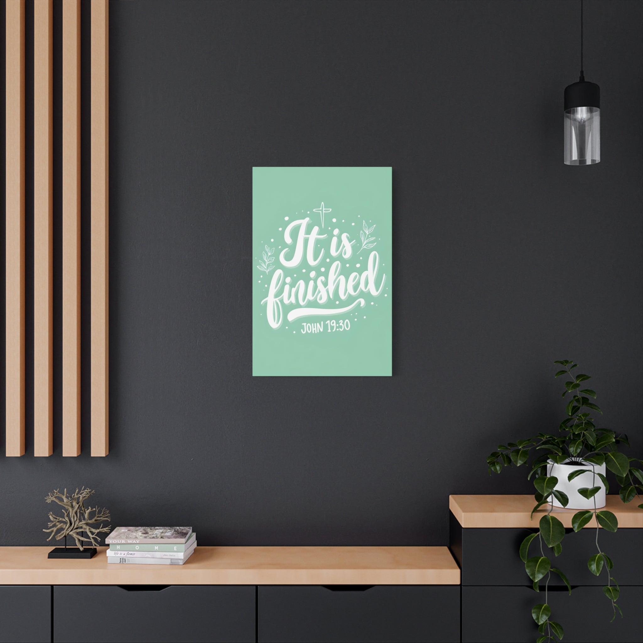 It Is Finished (John 19:30) Matte Canvas Wall Art | Christian Home Decor