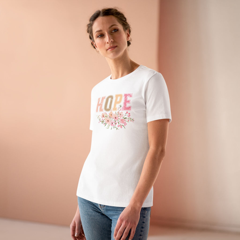 Hope Bella + Canvas Christian T-Shirt with Floral Design – Faith-Based Shirt for Women, Bible Verse Inspired Gift Idea