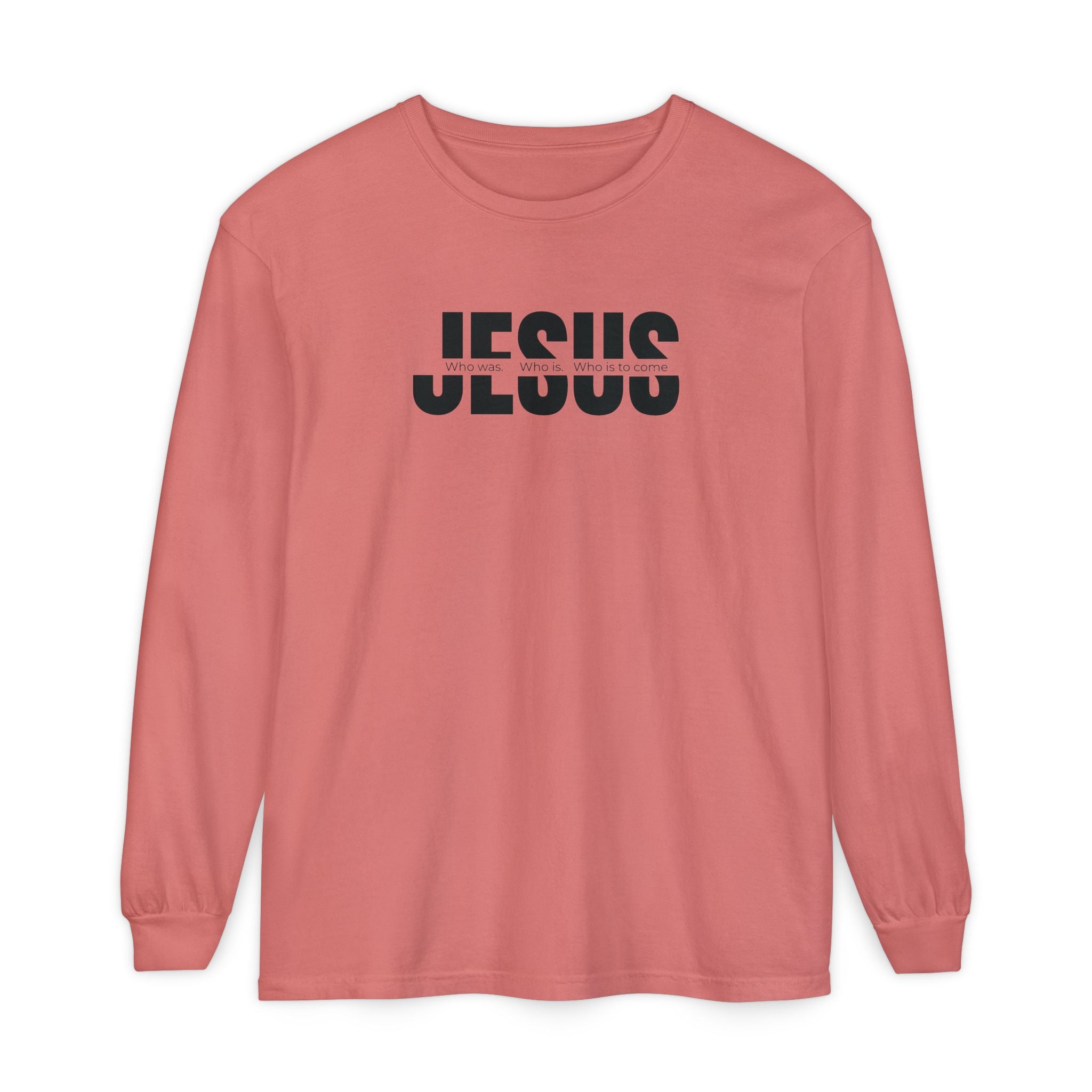 Jesus Comfort Colors Christian Long Sleeve Shirt | Faith Graphic Tee | Garment Dyed Cotton