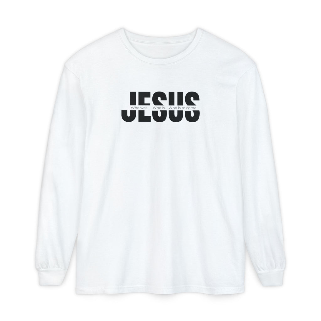 Jesus Comfort Colors Christian Long Sleeve Shirt | Faith Graphic Tee | Garment Dyed Cotton