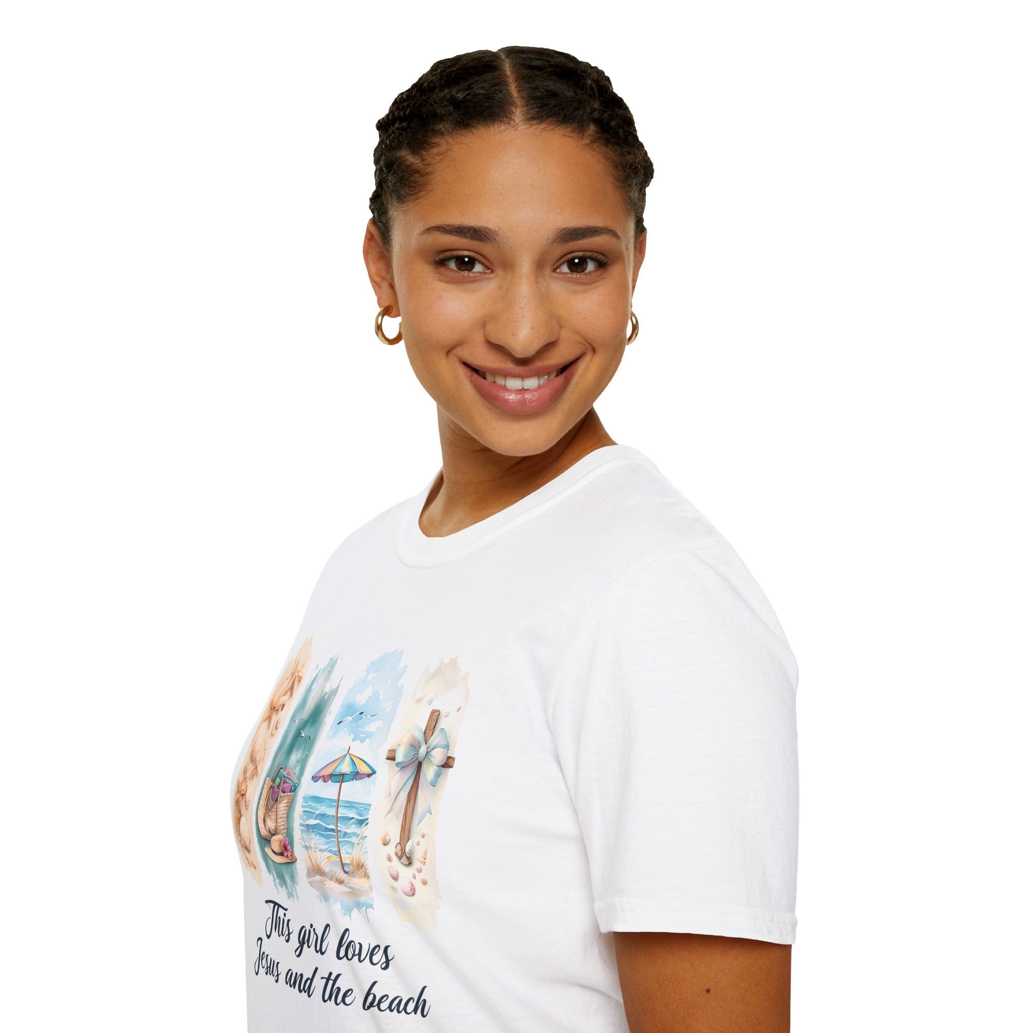 This Girl Loves Jesus and the Beach Shirt – Christian T-Shirts for Women | Faith Based Apparel | Beach Lover T-Shirt, Faith T-Shirt, Jesus Shirt, Summer Apparel, Christian Gifts, Casual...