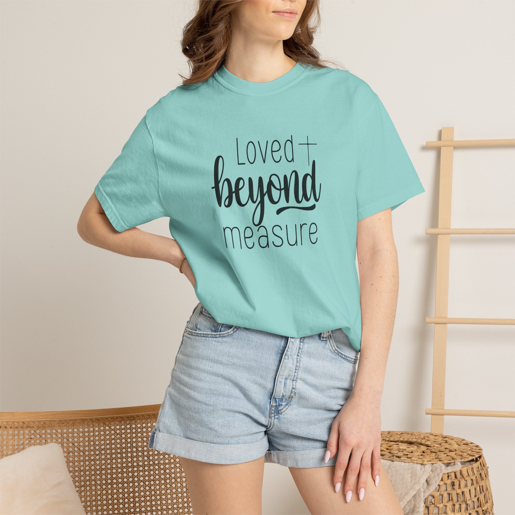 Loved Beyond Measure Unisex Garment-Dyed T-Shirt Soft Cotton Faith Shirt Christian Gift Tee S–4XL