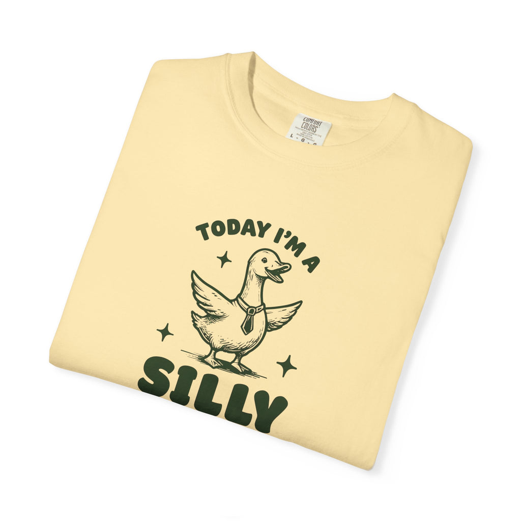 God’s Silly Goose with tie Christian T-Shirt | Graphic Tee | Unisex Garment Dyed Cotton Top S-4XL