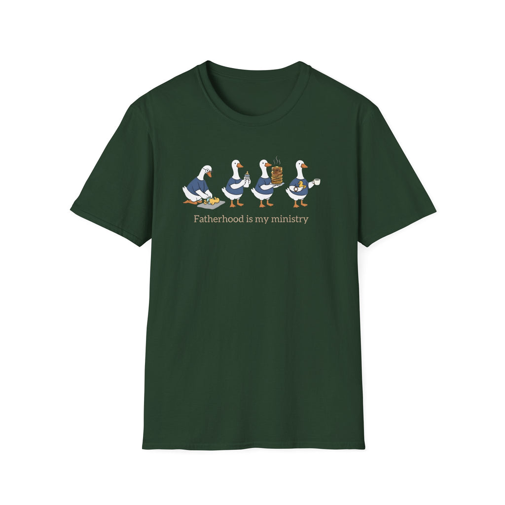 Fatherhood Is My Ministry Gildan T-Shirt | Christian Dad Gift | Faith-Based Tee