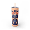 Follow His Lead, Not the Herd, 20 oz Insulated Skinny Tumbler | Stainless Steel Travel Cup | Christian Drinkware | Highland Cow