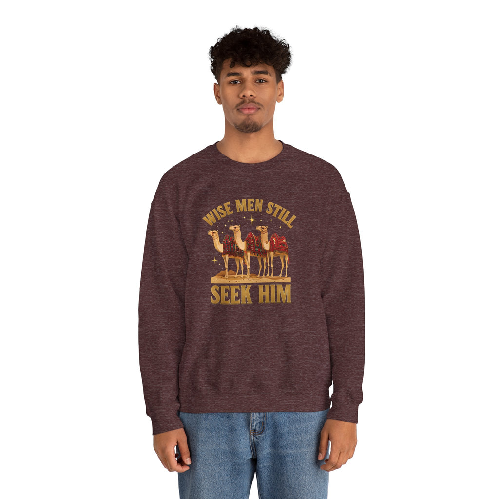 Wise Men Still Seek Him Gildan Unisex Crewneck Sweatshirt | Gift for Men | Religious Holiday Apparel