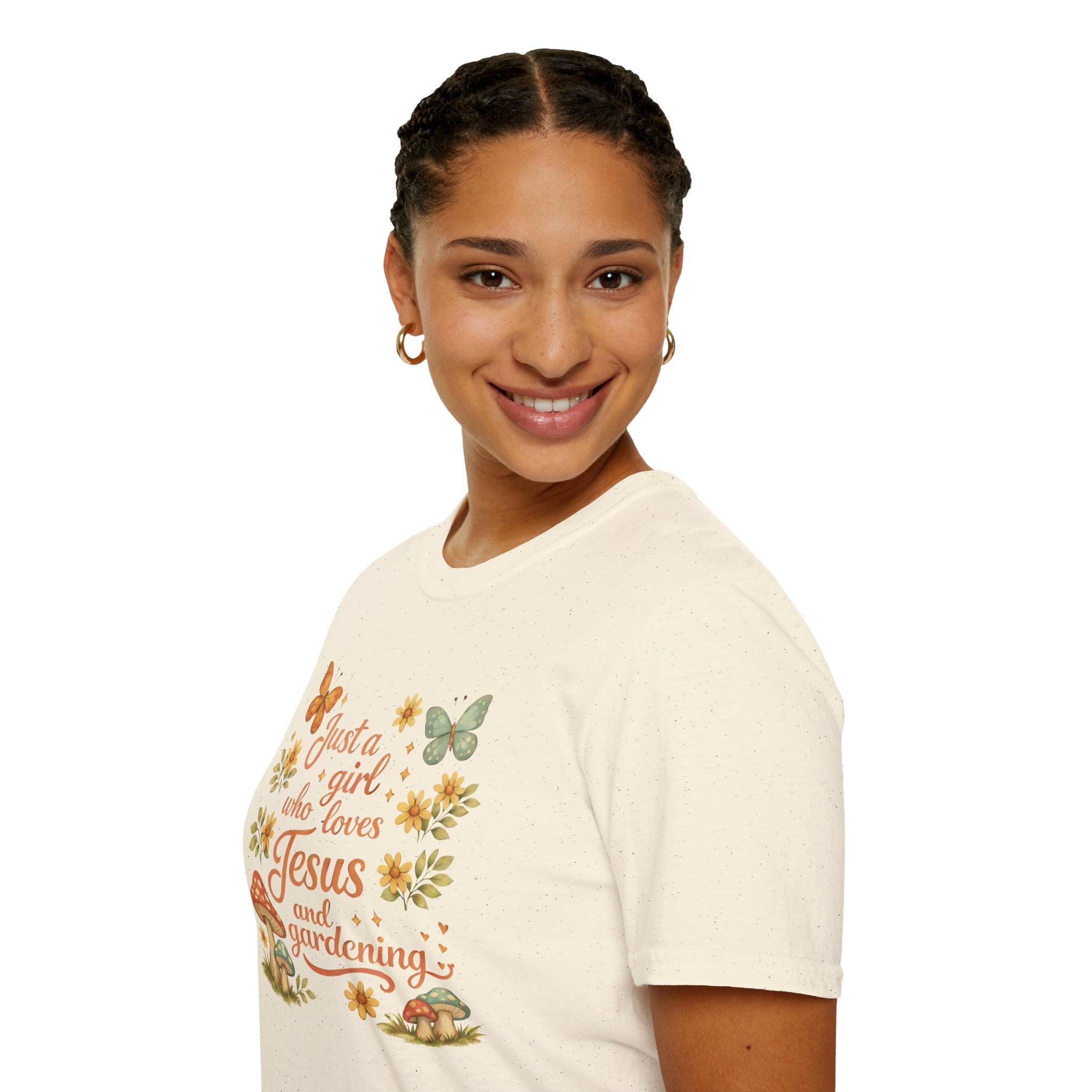 Just A Girl Who Loves Jesus and Gardening Gildan Unisex Tshirt | Christian Gardening T-Shirt | Faith Shirt | Cotton Tee