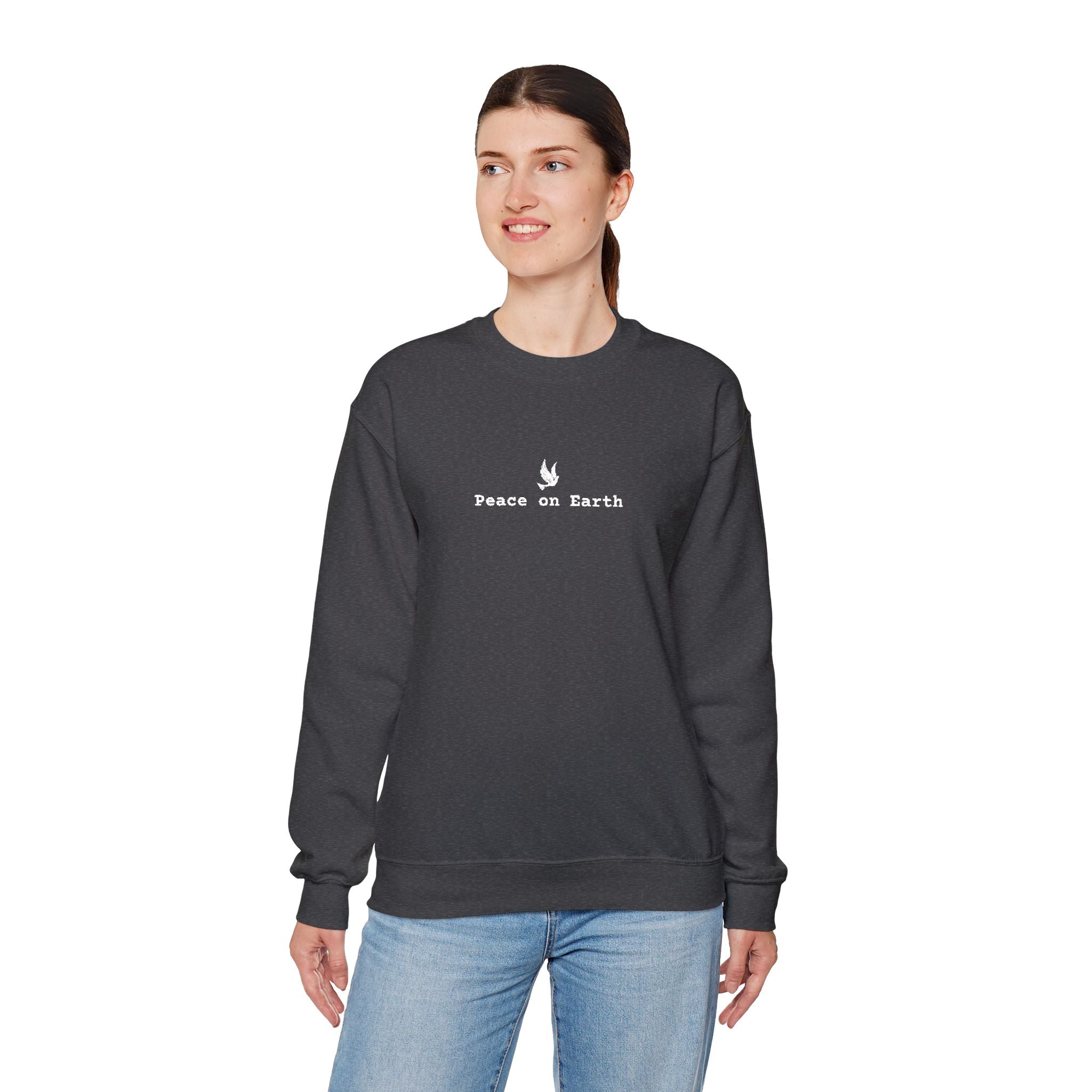 Peace on Earth Embroidered Gildan Christian Crewneck Unisex Sweatshirt | Christian gift | Christmas sweatshirt & gift