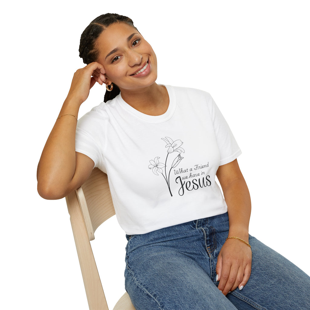 What a Friend We Have in Jesus Gildan Christian T-Shirt |  Faith Graphic Tee | Christian Gifts