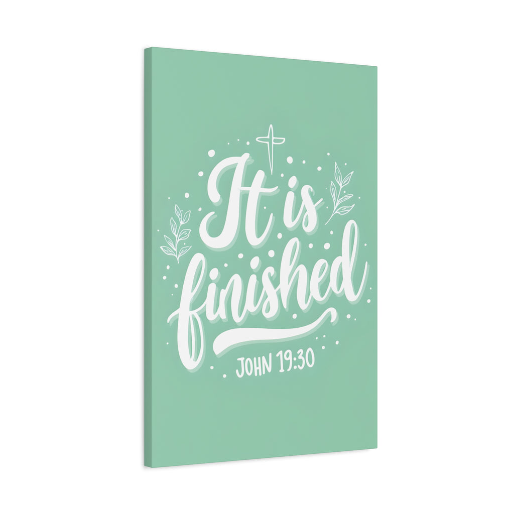 It Is Finished (John 19:30) Matte Canvas Wall Art | Christian Home Decor