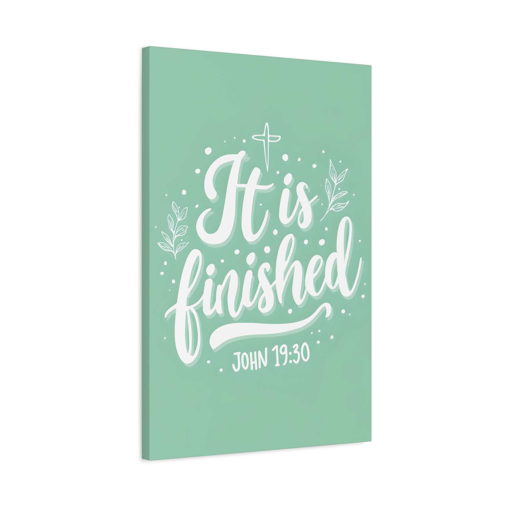 It Is Finished (John 19:30) Matte Canvas Wall Art | Christian Home Decor