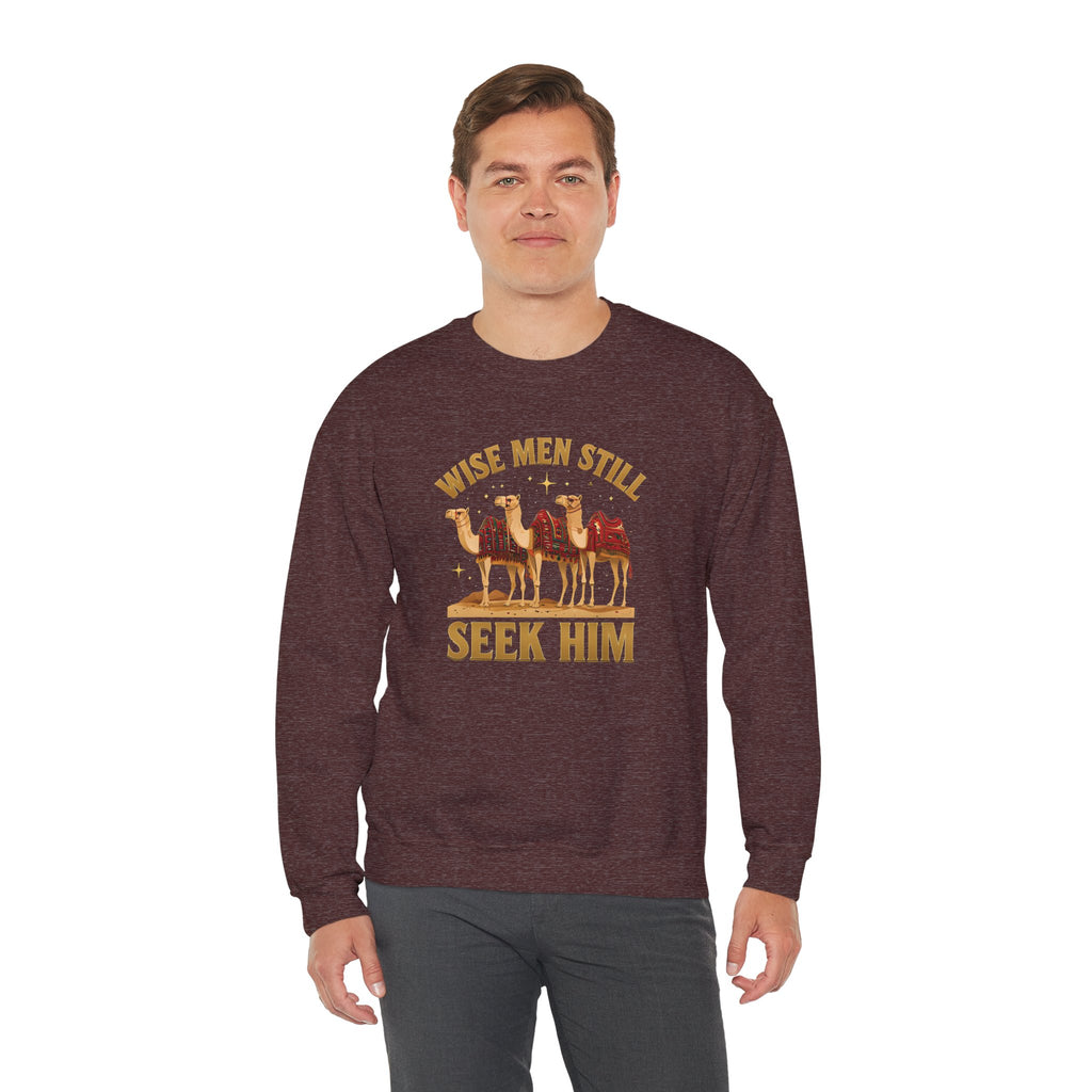 Wise Men Still Seek Him Gildan Unisex Crewneck Sweatshirt | Gift for Men | Religious Holiday Apparel
