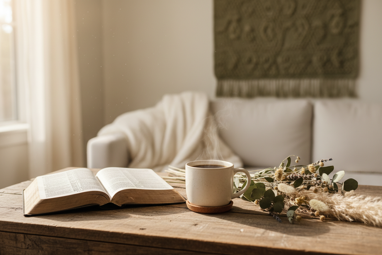 Bible and coffee lifestyle image